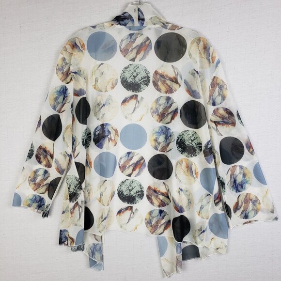 NWOT KOZAN Melanie Jacket Cardigan in Jupiter Mesh Lightweight Lagenlook size XL - Picture 7 of 12